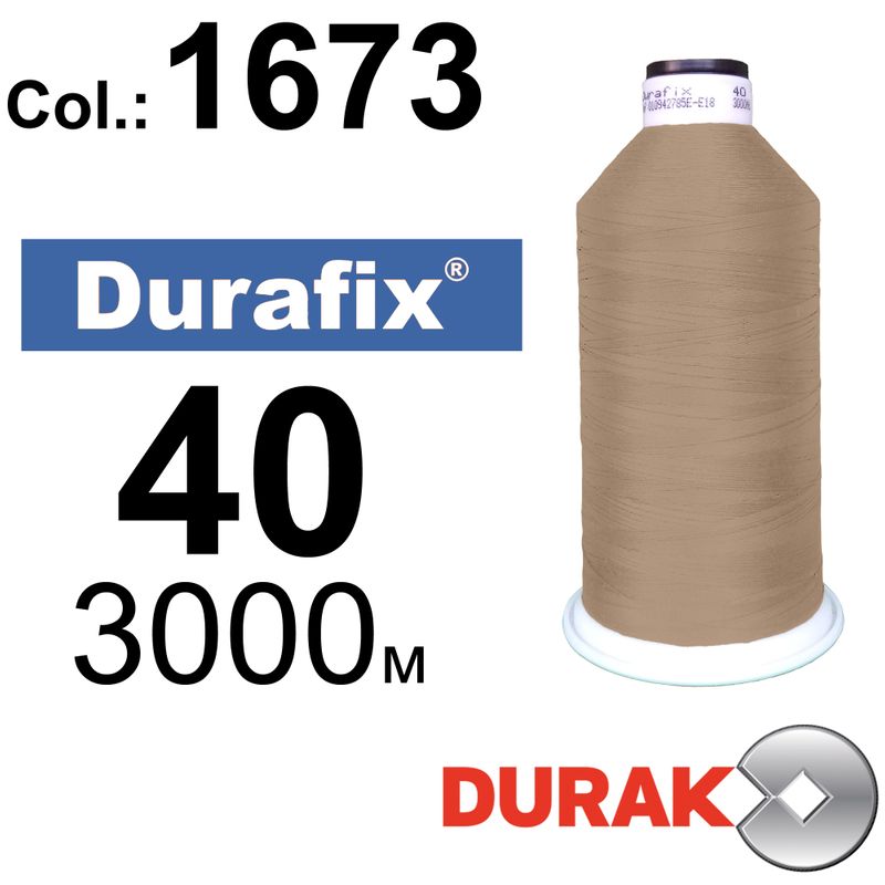 Нитки надміцні, Durafix, поліестер, N40 (60tex), довжина 3000 м., колір 24(1673)-167 колонка 10