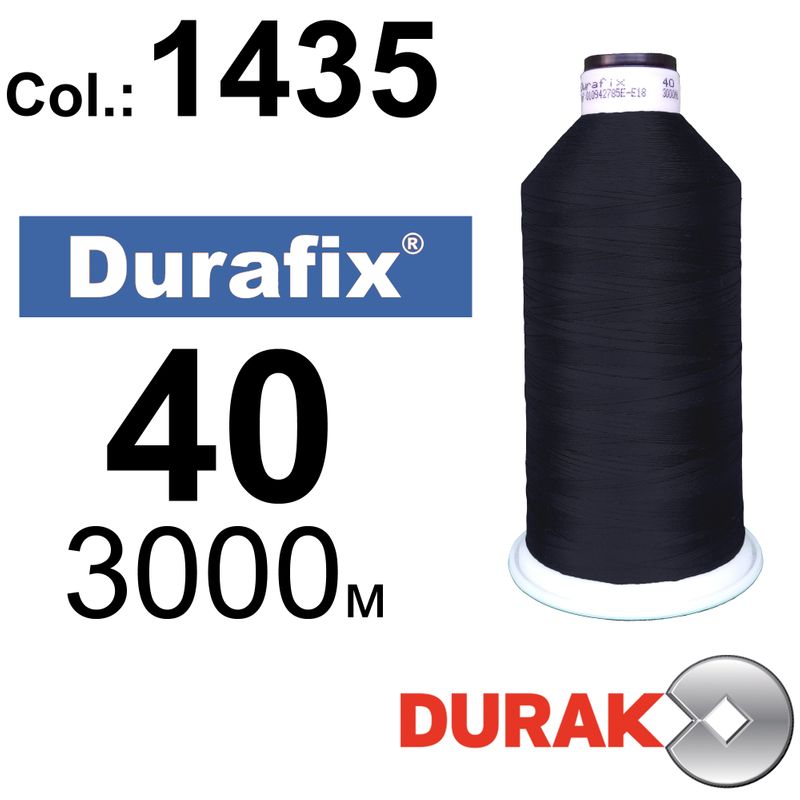 Нитки надміцні, Durafix, поліестер, N40 (60tex), довжина 3000 м., колір 29(1435)-072 колонка 12