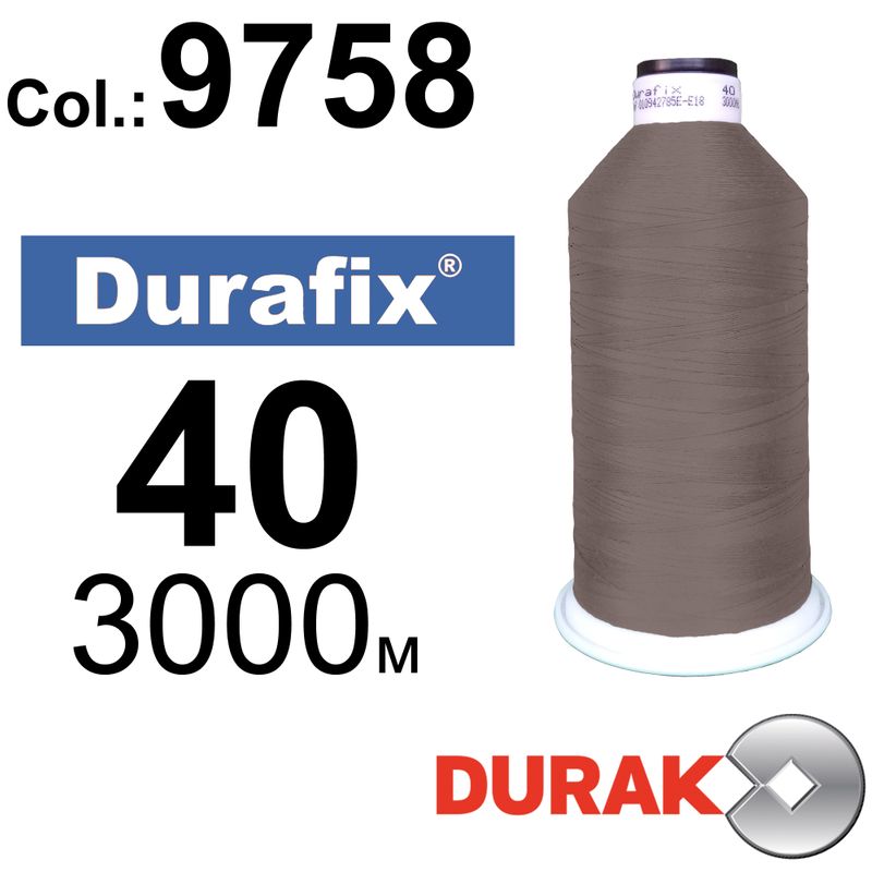 Нитки надміцні, Durafix, поліестер, N40 (60tex), довжина 3000 м., колір 32(9758)-227 колонка 11
