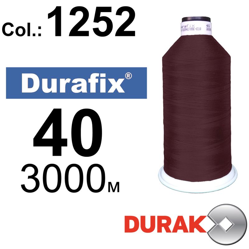 Нитки надміцні, Durafix, поліестер, N40 (60tex), довжина 3000 м., колір 43(1252)-13 колонка 4