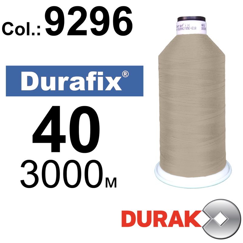 Нитки надміцні, Durafix, поліестер, N40 (60tex), довжина 3000 м., колір 45(9296)-98 колонка 10