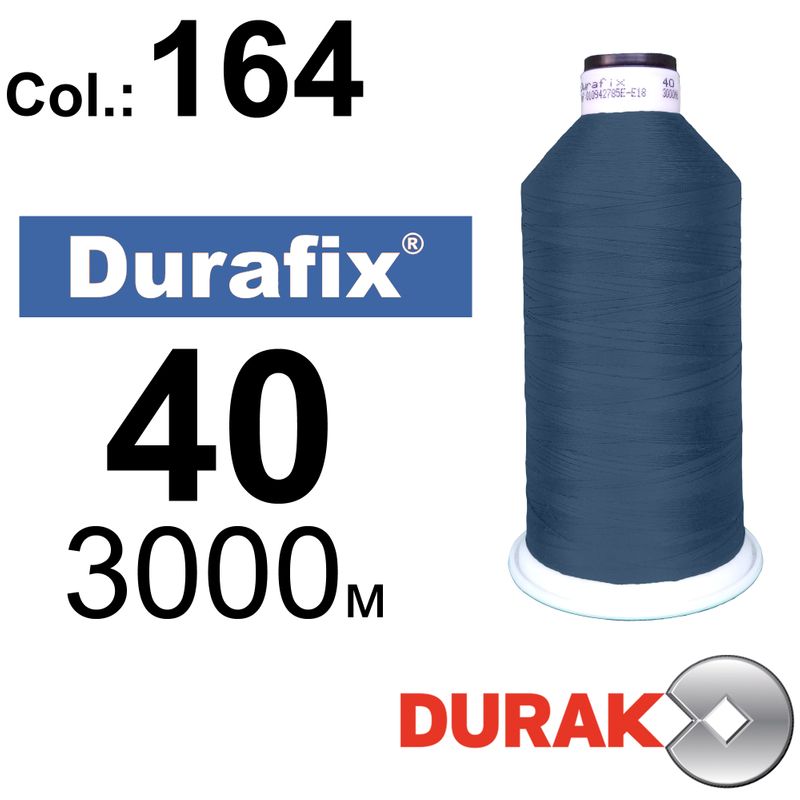 Нитки надміцні, Durafix, поліестер, N40 (60tex), довжина 3000 м., колір 48(164)-285 колонка 7