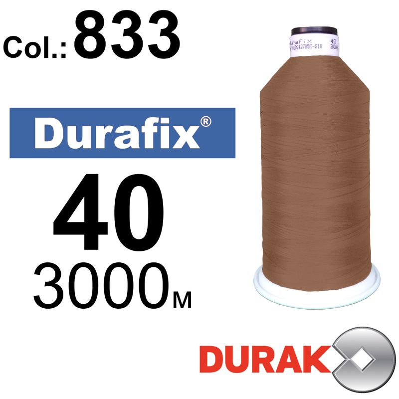 Нитки надміцні, Durafix, поліестер, N40 (60tex), довжина 3000 м., колір 10(833)-044 колонка 2