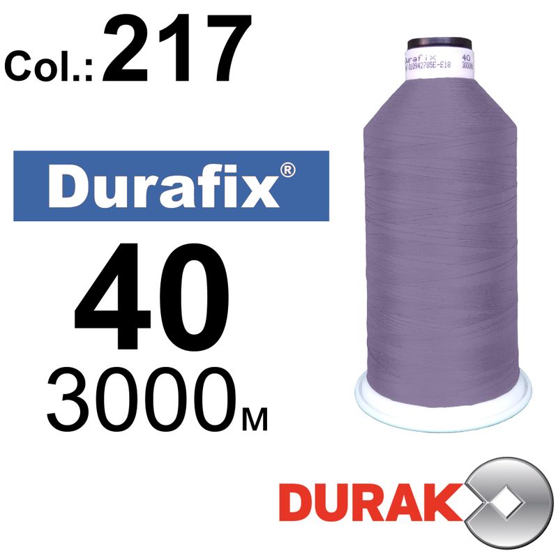 Нитки надміцні, Durafix, поліестер, N40 (60tex), довжина 3000 м., колір 43(217)-239 колонка 5