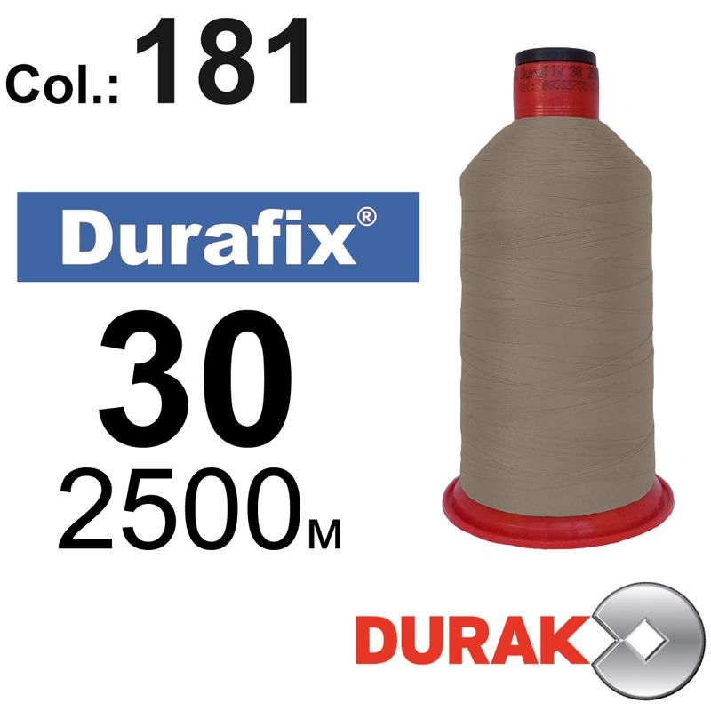 Нитки надміцні, Durafix, поліестер, N30 (80tex), довжина 2500 м., колір 05(181)-099 колонка 10