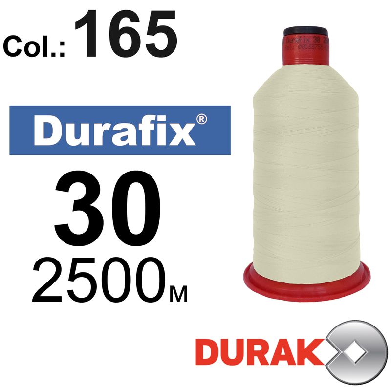 Нитки надміцні, Durafix, поліестер, N30 (80tex), довжина 2500 м., колір 08(165)-286 колонка 10