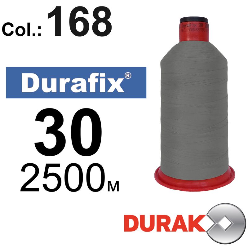 Нитки надміцні, Durafix, поліестер, N30 (80tex), довжина 2500 м., колір 11(168)-205 колонка 12