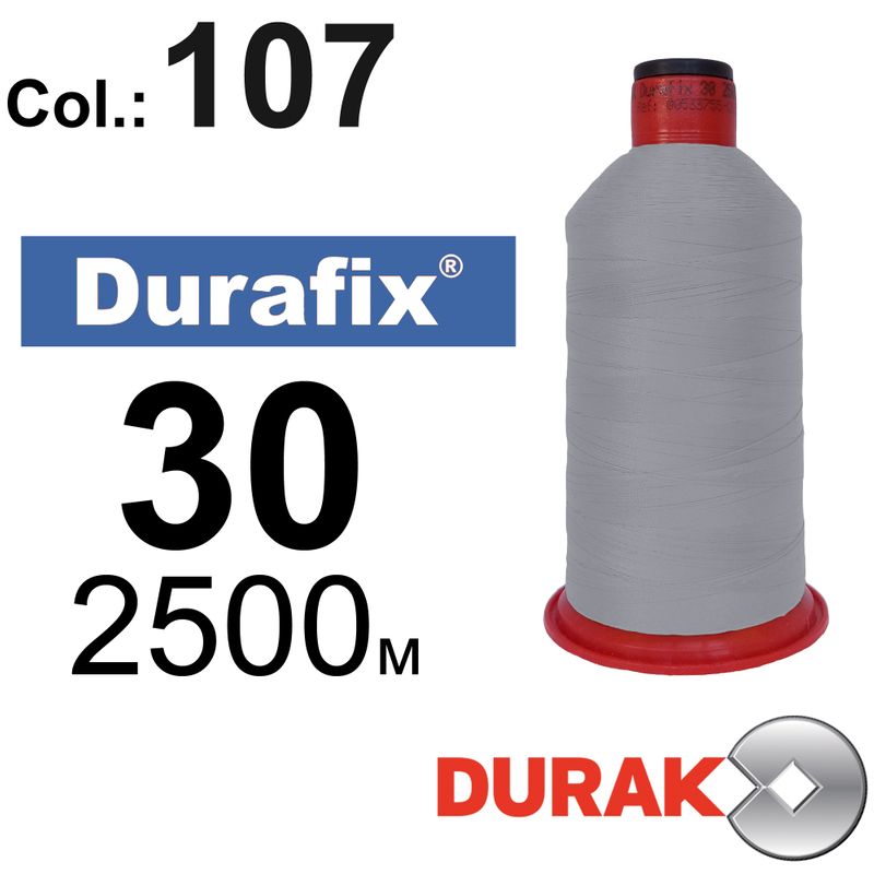 Нитки надміцні, Durafix, поліестер, N30 (80tex), довжина 2500 м., колір 13(107)-124 колонка 11