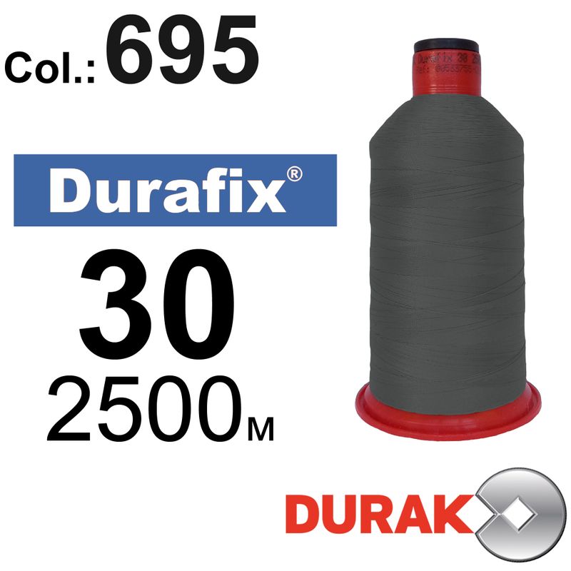Нитки надміцні, Durafix, поліестер, N30 (80tex), довжина 2500 м., колір 16(695)-262 колонка 12