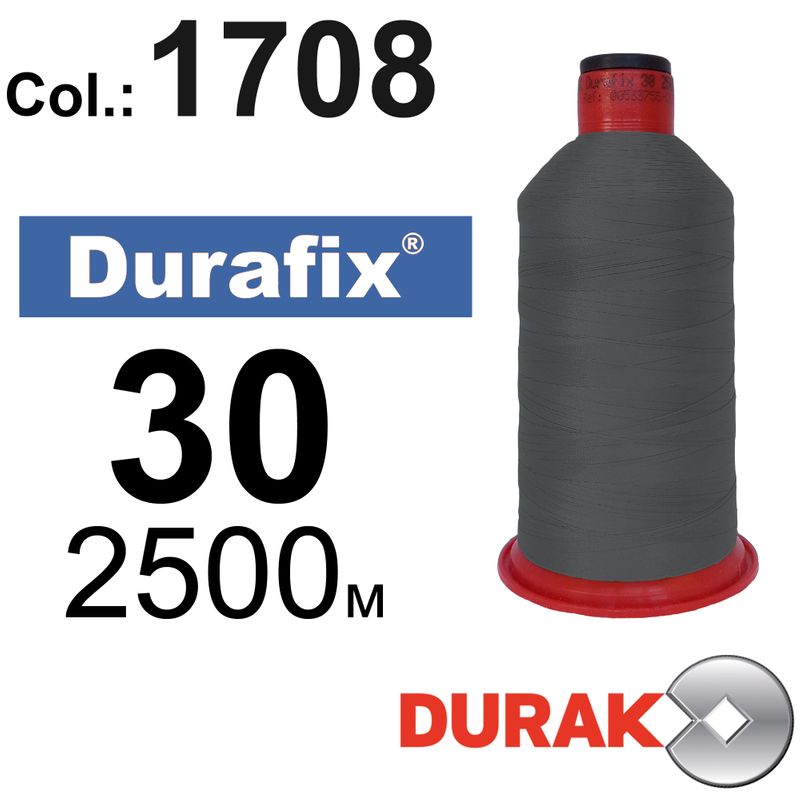 Нитки надміцні, Durafix, поліестер, N30 (80tex), довжина 2500 м., колір 19(1708)-108 колонка 11