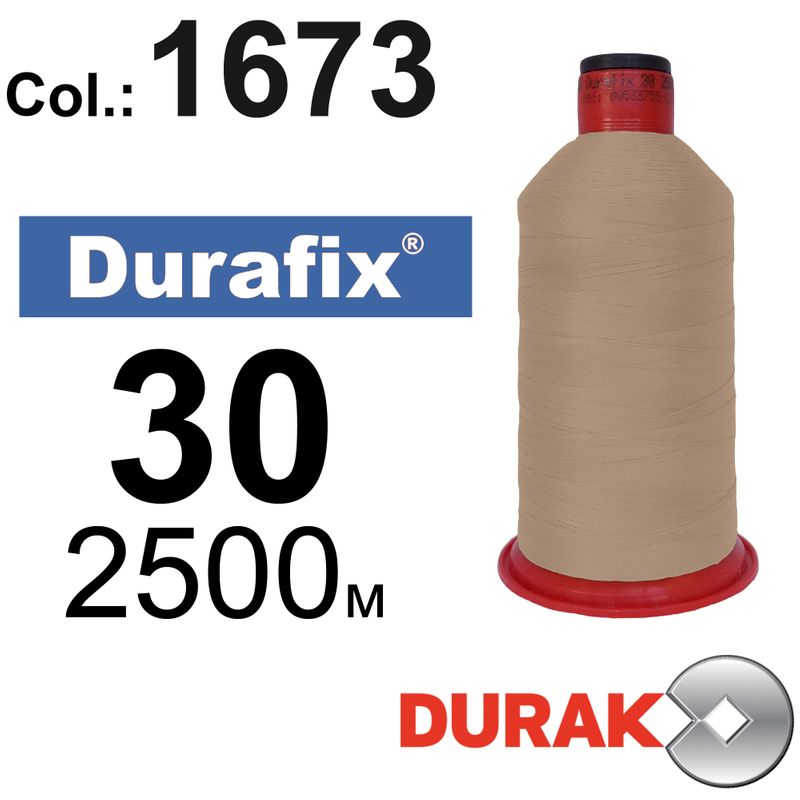 Нитки надміцні, Durafix, поліестер, N30 (80tex), довжина 2500 м., колір 24(1673)-167 колонка 10