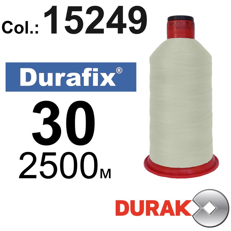Нитки надміцні, Durafix, поліестер, N30 (80tex), довжина 2500 м., колір 27(15249)-121 колонка 3