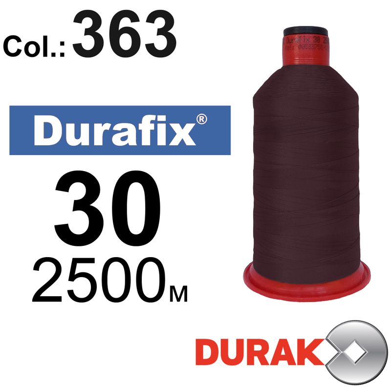 Нитки надміцні, Durafix, поліестер, N30 (80tex), довжина 2500 м., колір 35(363)-041 колонка 4