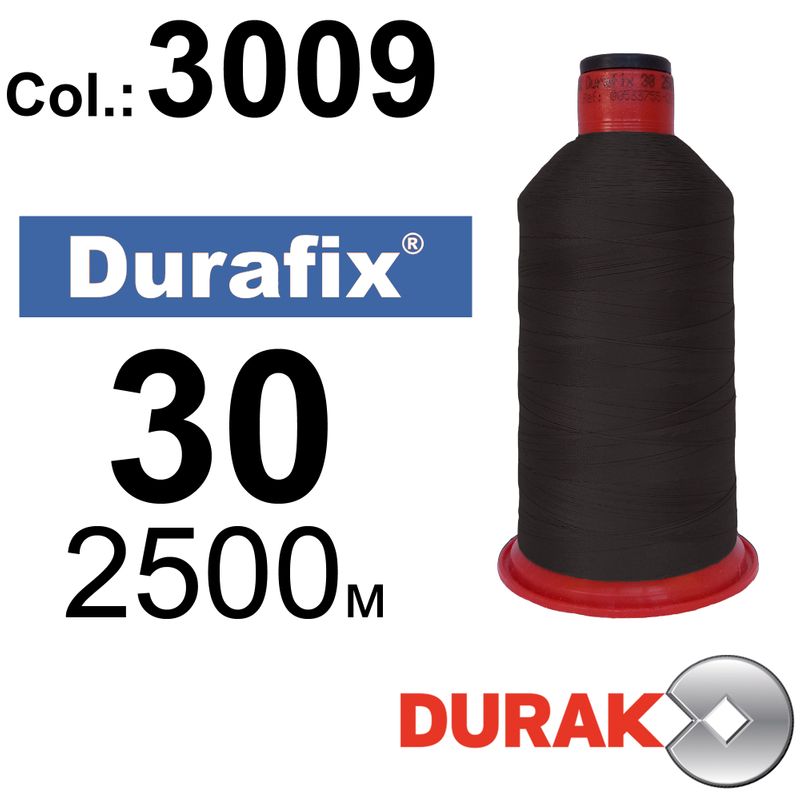 Нитки надміцні, Durafix, поліестер, N30 (80tex), довжина 2500 м., колір 37(3009)-047 колонка 10
