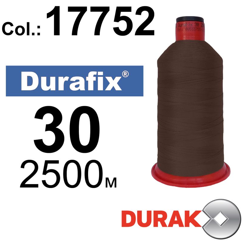 Нитки надміцні, Durafix, поліестер, N30 (80tex), довжина 2500 м., колір 38(17752)-258 колонка 9