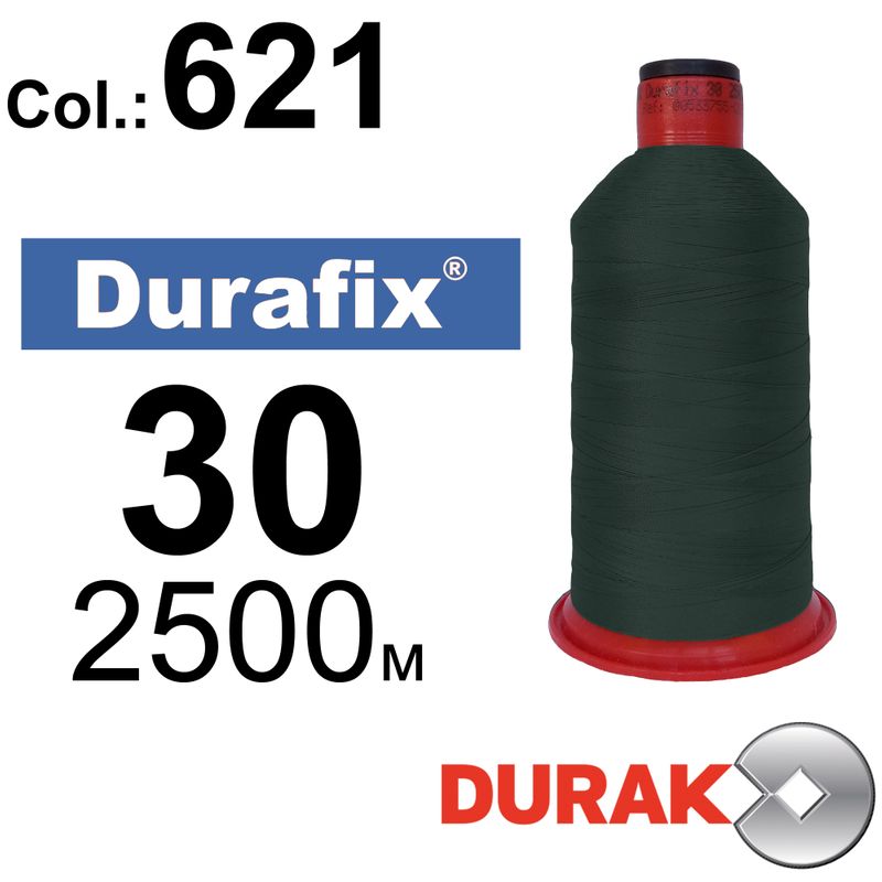 Нитки надміцні, Durafix, поліестер, N30 (80tex), довжина 2500 м., колір 42(621)-212 колонка 8