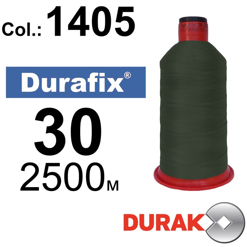 Нитки надміцні, Durafix, поліестер, N30 (80tex), довжина 2500 м., колір 04(1405)-092 колонка 8