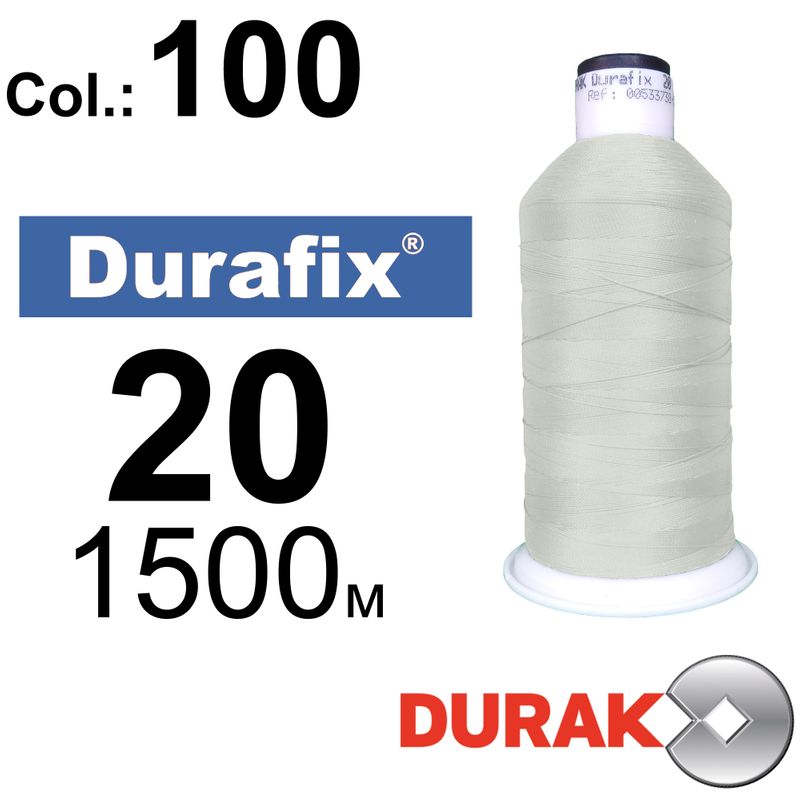Нитки надміцні, Durafix, поліестер, N20 (135tex), довжина 1500 м., колір 02(100)-566 колонка 1