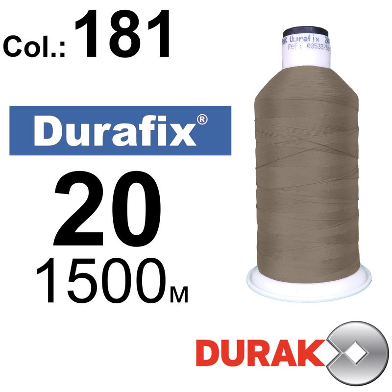Нитки надміцні, Durafix, поліестер, N20 (135tex), довжина 1500 м., колір 04(181)-099 колонка 10
