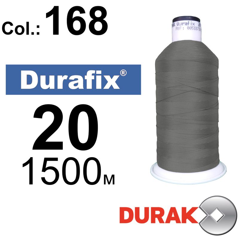 Нитки надміцні, Durafix, поліестер, N20 (135tex), довжина 1500 м., колір 08(168)-205 колонка 12