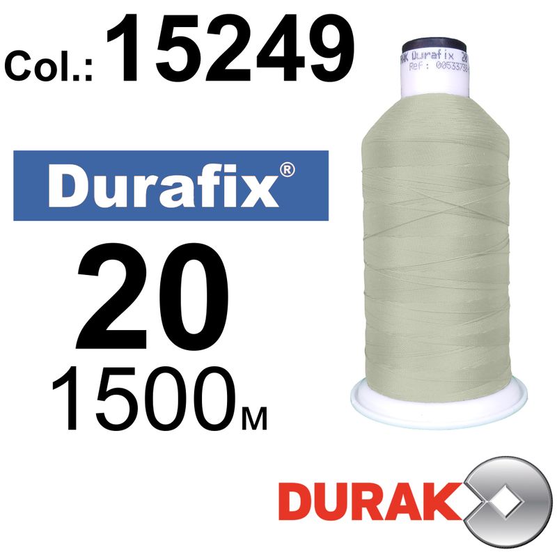 Нитки надміцні, Durafix, поліестер, N20 (135tex), довжина 1500 м., колір 16(15249)-121 колонка 3