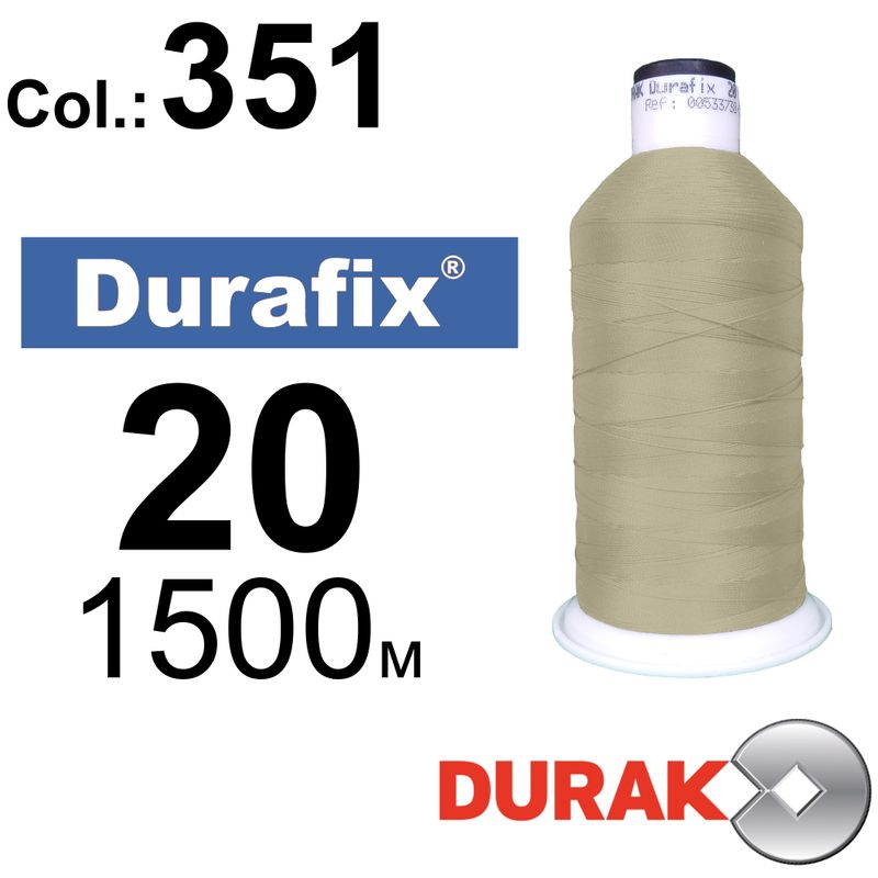 Нитки надміцні, Durafix, поліестер, N20 (135tex), довжина 1500 м., колір 18(351)-125 колонка 9