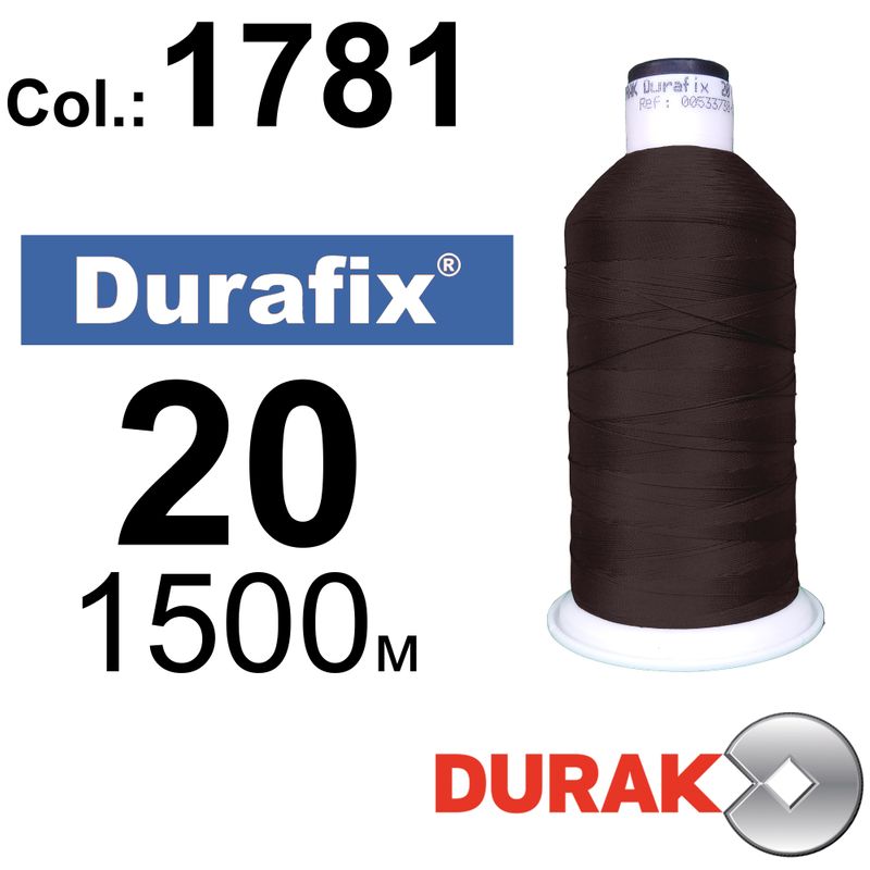 Нитки надміцні, Durafix, поліестер, N20 (135tex), довжина 1500 м., колір 30(1781)-178 колонка 3