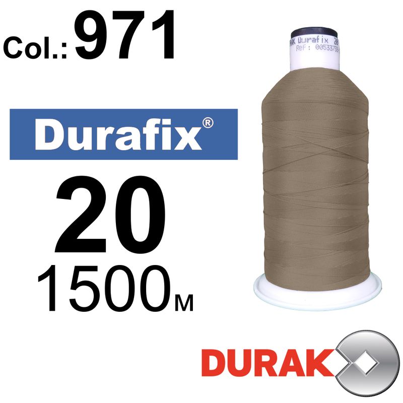 Нитки надміцні, Durafix, поліестер, N20 (135tex), довжина 1500 м., колір 37(971)-127 колонка 10