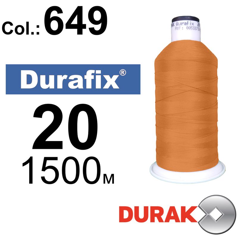 Нитки надміцні, Durafix, поліестер, N20 (135tex), довжина 1500 м., колір 38(649)-033 колонка 1