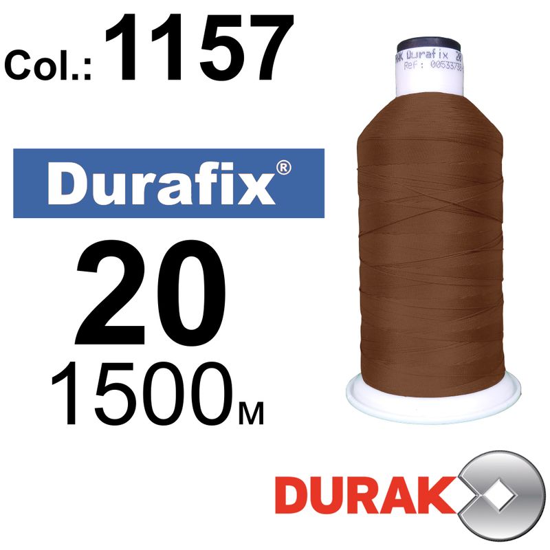 Нитки надміцні, Durafix, поліестер, N20 (135tex), довжина 1500 м., колір 42(1157)-036 колонка 2
