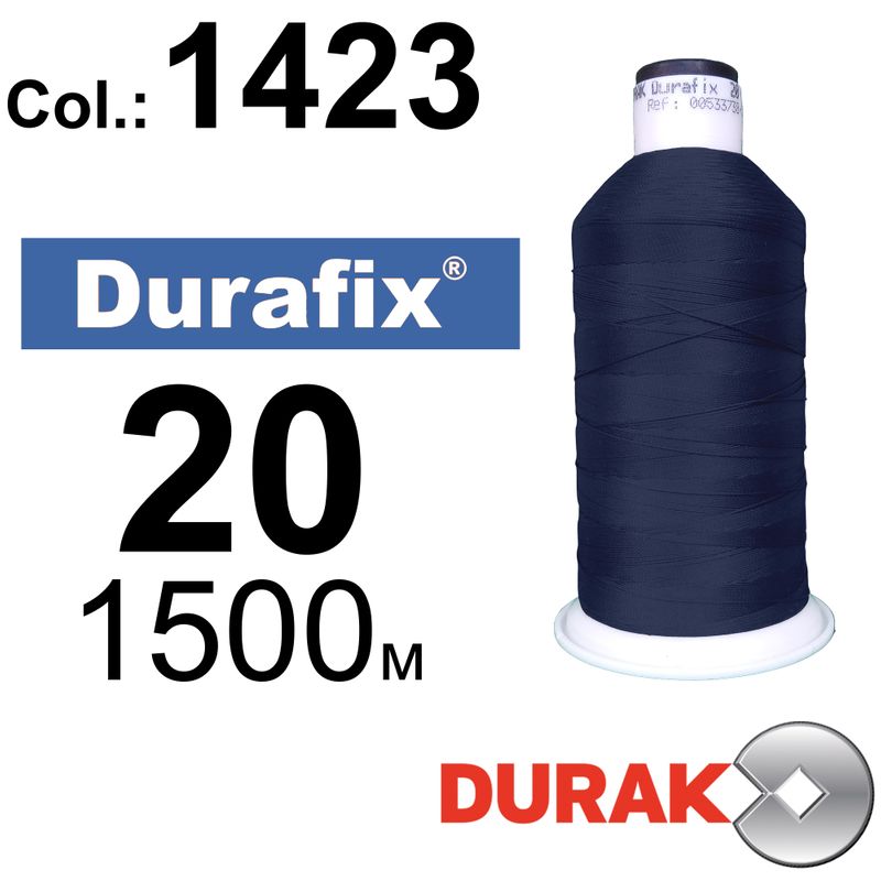 Нитки надміцні, Durafix, поліестер, N20 (135tex), довжина 1500 м., колір 44(1423)-070 колонка 6