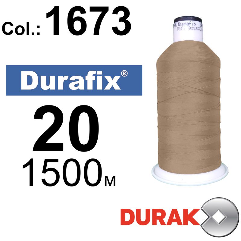 Нитки надміцні, Durafix, поліестер, N20 (135tex), довжина 1500 м., колір 46(1673)-167 колонка 10