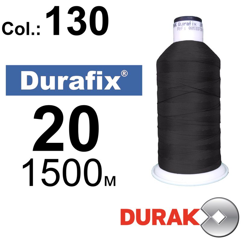 Нитки надміцні, Durafix, поліестер, N20 (135tex), довжина 1500 м., колір 47(130)-330 колонка 12