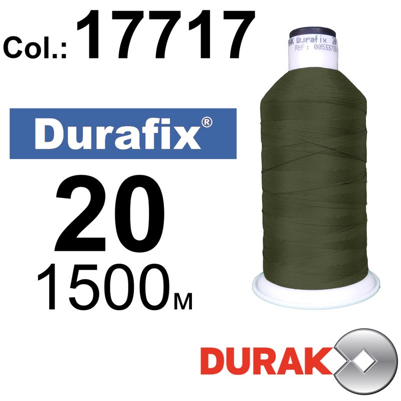 Нитки надміцні, Durafix, поліестер, N20 (135tex), довжина 1500 м., колір 06(17717)-090 колонка 8