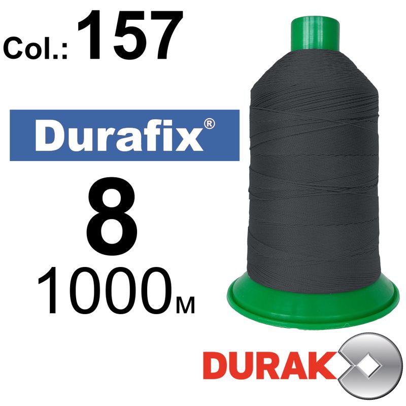 Нитки надміцні, Durafix, поліестер, N08 (330tex), довжина 1000 м., колір 08(157)-202 колонка 12