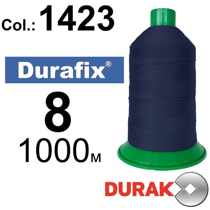 Нитки надміцні, Durafix, поліестер, N08 (330tex), довжина 1000 м., колір 13(1423)-070 колонка 6