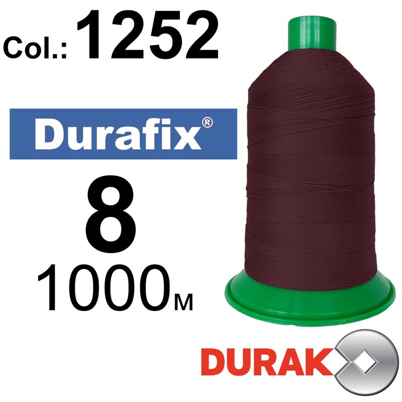 Нитки надміцні, Durafix, поліестер, N08 (330tex), довжина 1000 м., колір 19(1252)-013 колонка 4