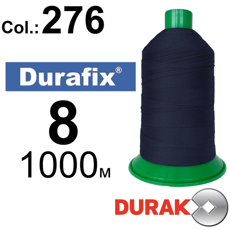 Нитки надміцні, Durafix, поліестер, N08 (330tex), довжина 1000 м., колір 20(276)-071 колонка 7