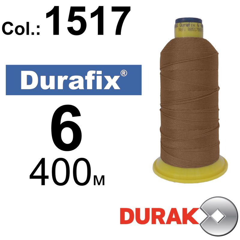 Нитки надміцні, Durafix, поліестер, N06 (500tex), довжина 400 м., колір 10(1517)-299 колонка 2
