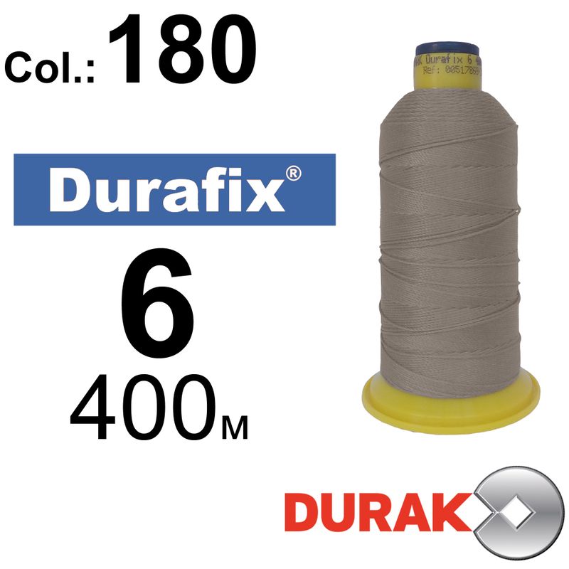 Нитки надміцні, Durafix, поліестер, N06 (500tex), довжина 400 м., колір14(180)-290 колонка 9