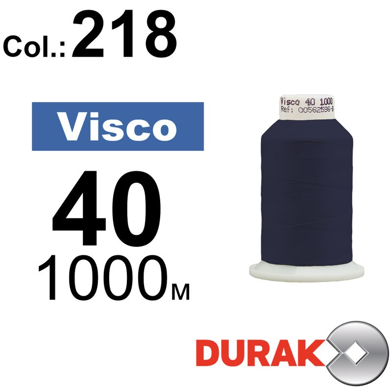 Нитки для машинної вишивки, Visco, віскоза, N40 (120D/2), довжина 1000 м., колір (0218) к13