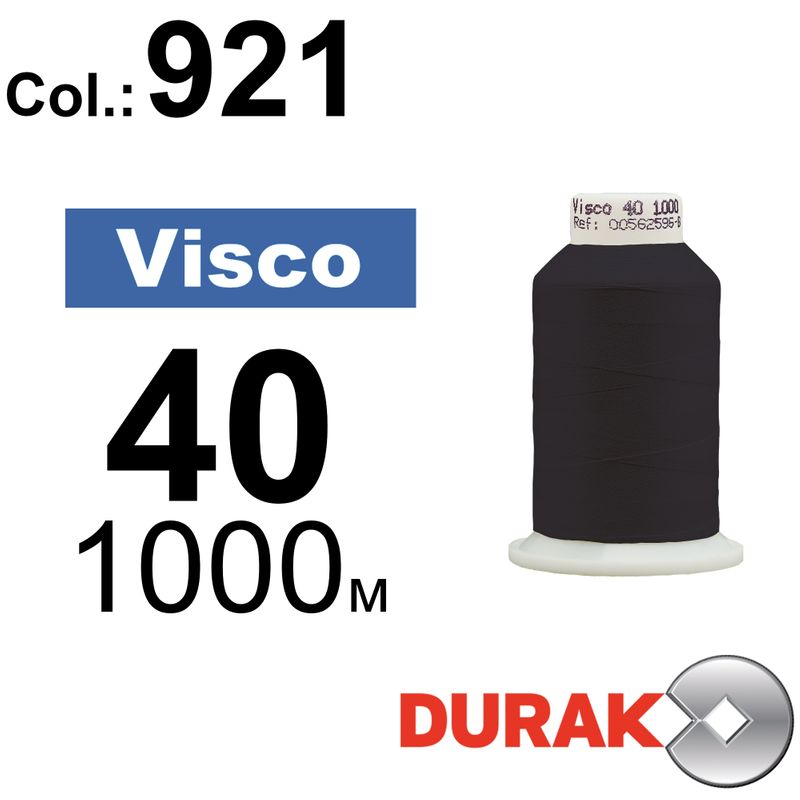 Нитки для машинної вишивки, Visco, віскоза, N40 (120D/2), довжина 1000 м., колір (0921) к14