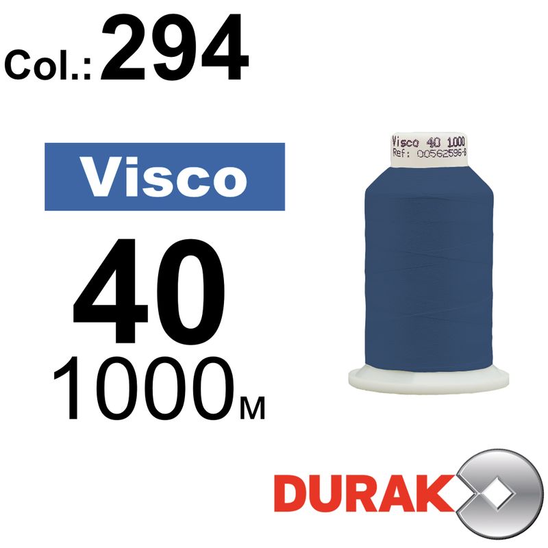 Нитки для машинної вишивки, Visco, віскоза, N40 (120D/2), довжина 1000 м., колір (0294) к15