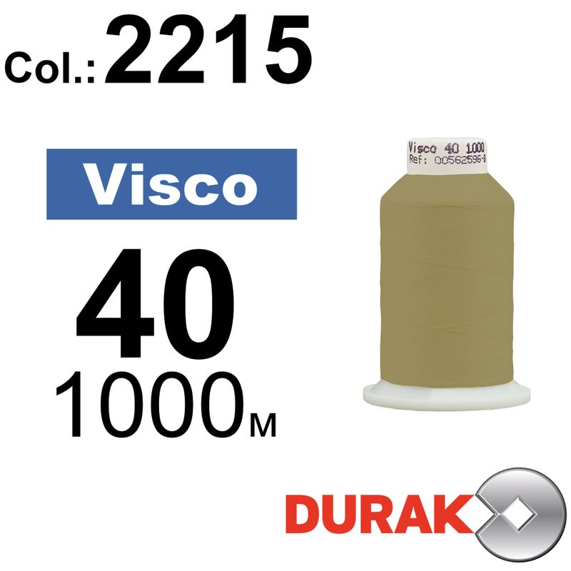 Нитки для машинної вишивки, Visco, віскоза, N40 (120D/2), довжина 1000 м., колір (2215) к9