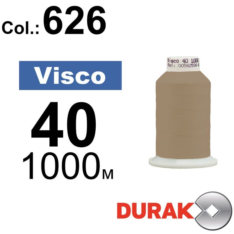 Нитки для машинної вишивки, Visco, віскоза, N40 (120D/2), довжина 1000 м., колір (0626) к17