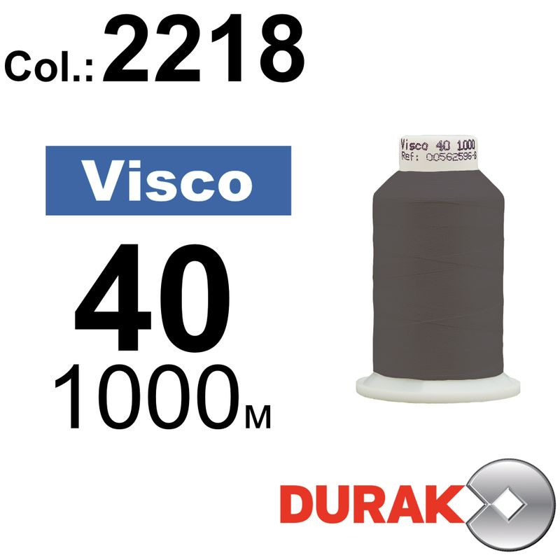 Нитки для машинної вишивки, Visco, віскоза, N40 (120D/2), довжина 1000 м., колір (2218) к20
