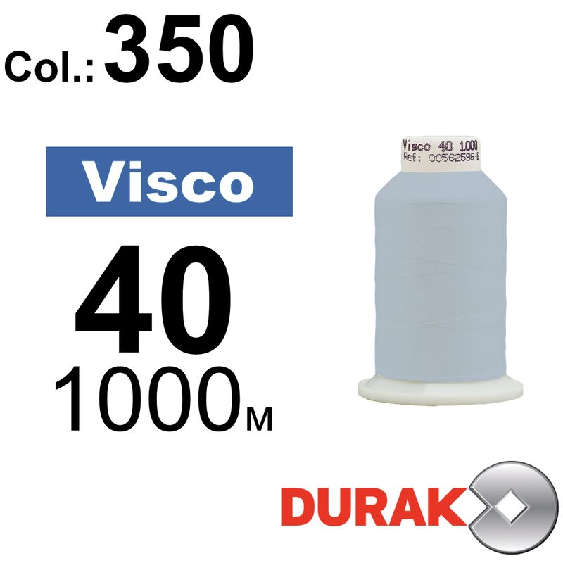Нитки для машинної вишивки, Visco, віскоза, N40 (120D/2), довжина 1000 м., колір (0350) к1
