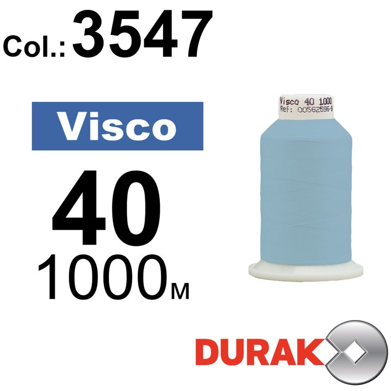 Нитки для машинной вышивки, Visco, вискоза, N40 (120D/2), длина 1000 м., цвет (3547) к1