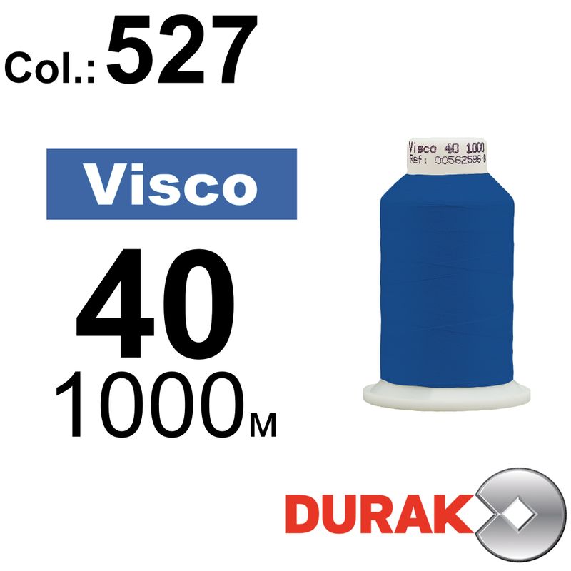 Нитки для машинной вышивки, Visco, вискоза, N40 (120D/2), длина 1000 м., цвет (0527) к1