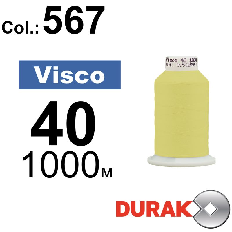 Нитки для машинной вышивки, Visco, вискоза, N40 (120D/2), длина 1000 м., цвет (0567) к2